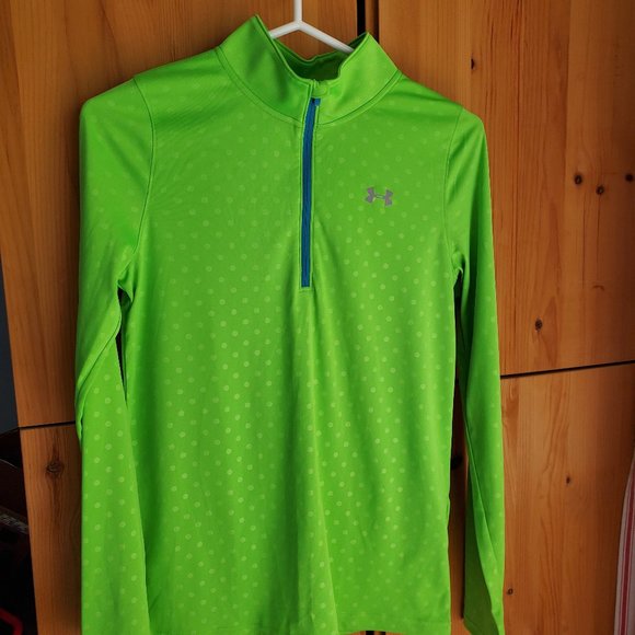 Under Armour Lime Green 1/4 zip Top in size Youth XL - Picture 1 of 4